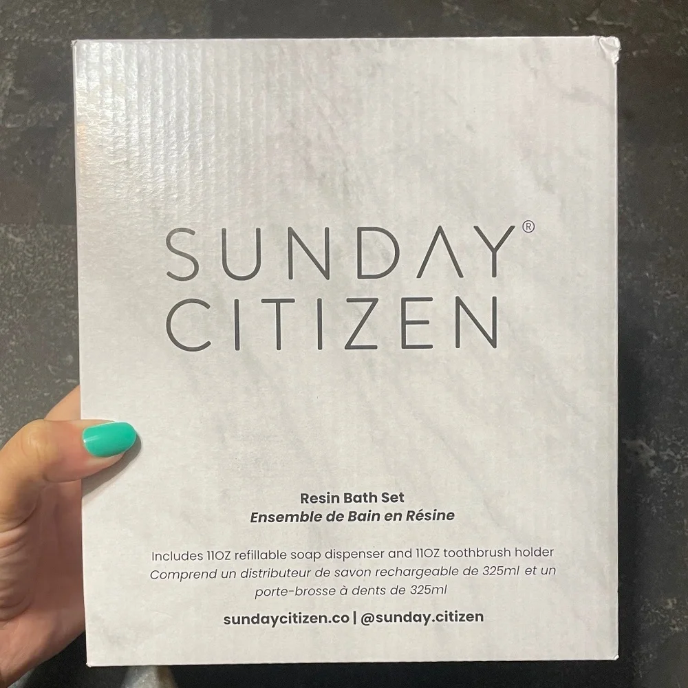 🫧 Sunday Citizen Resin Faux Marble Bath Set 🫧
